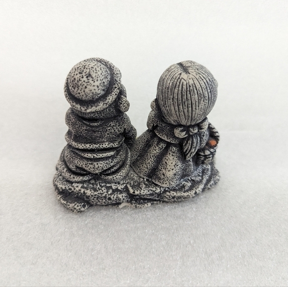 Jeju ISLAND Hareubang Stone Basalt Miniature Statues Speckled  flowers Korean - Picture 3 of 7